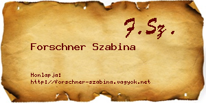Forschner Szabina névjegykártya
